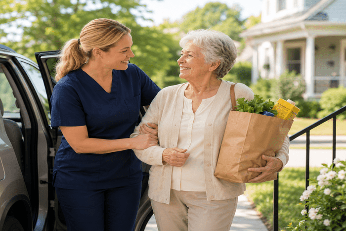 Transportation shopping meal prep and housekeeping support
